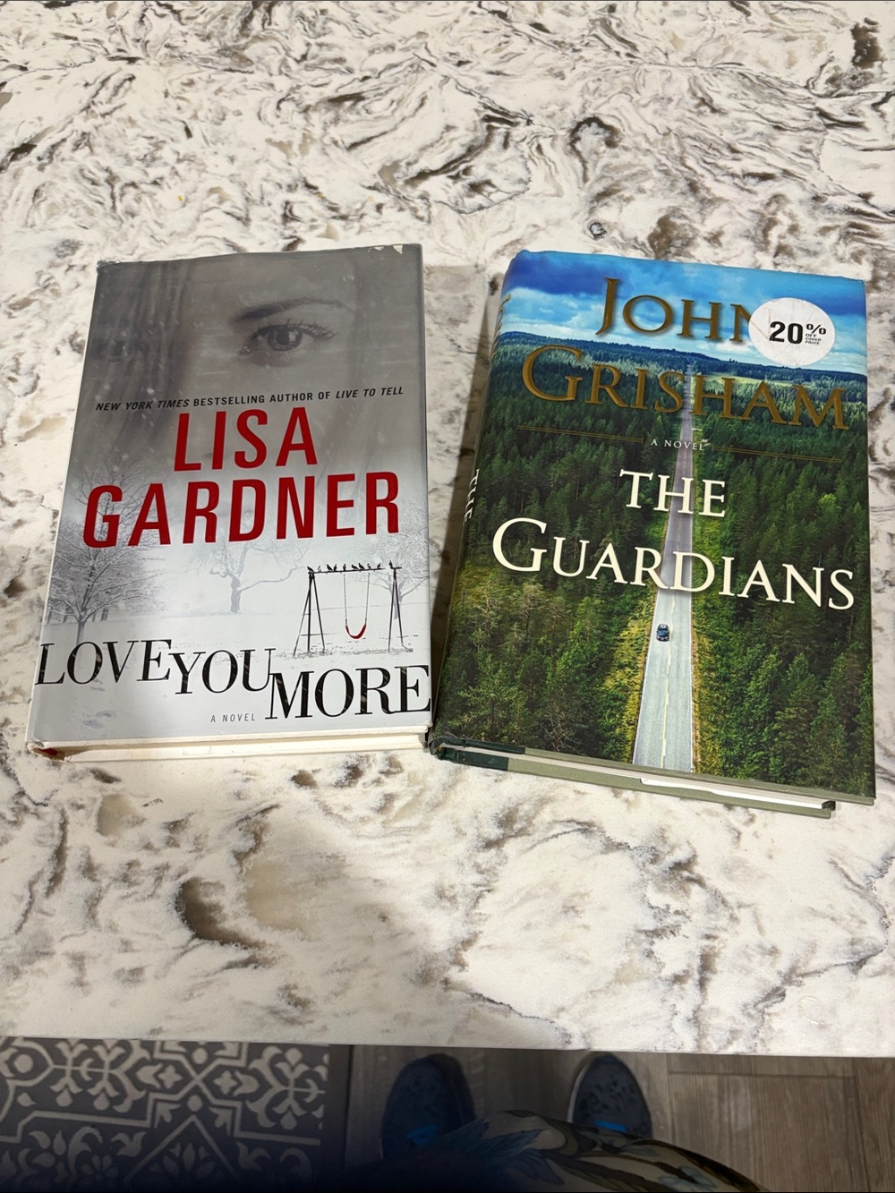 Lisa Gardner 'Love You More' & John Grisham “ the guardians” 2 hardback novels
